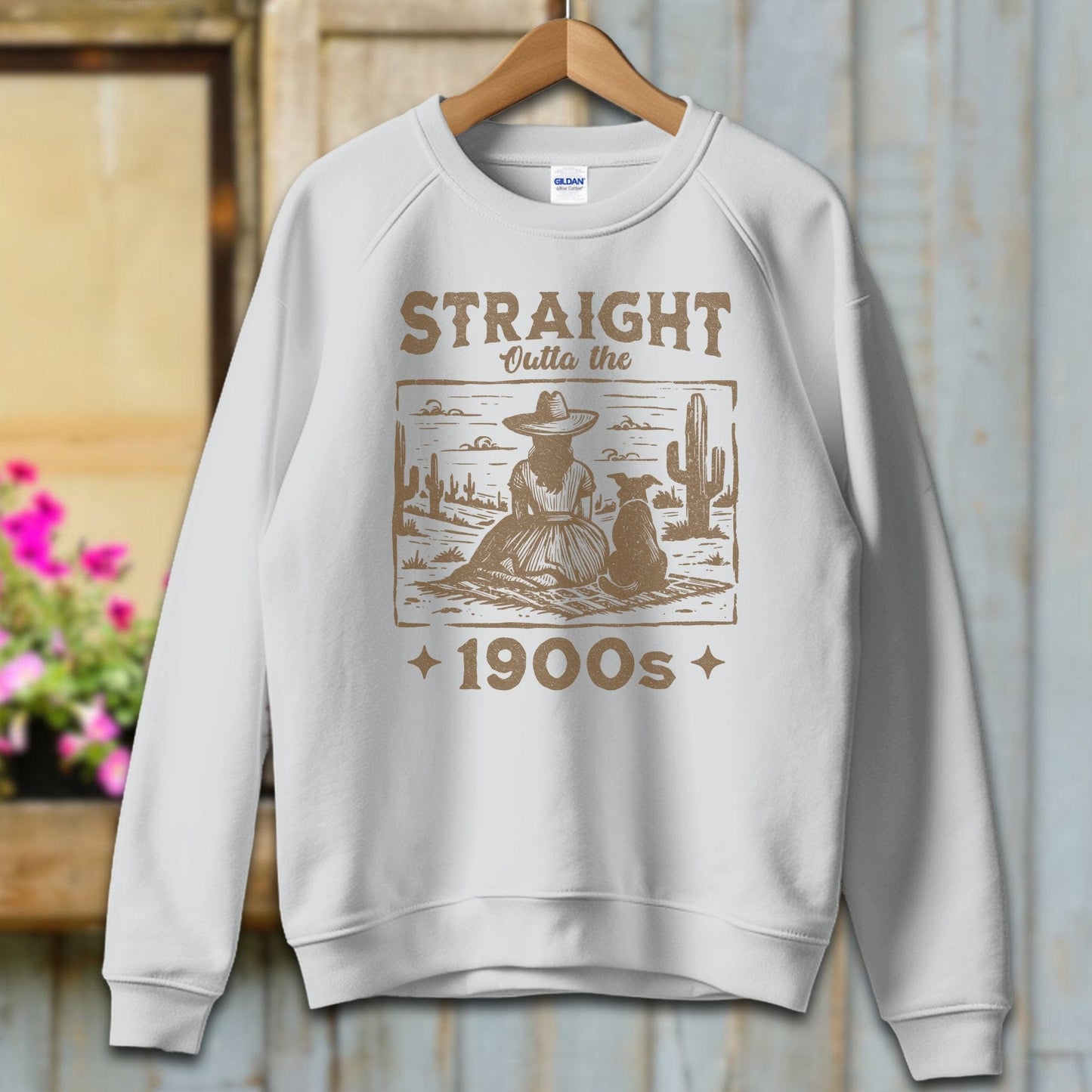 Physical Item Adult Sweatshirt / S / Sport Grey Straight Outta the 1900s Girl Shirt