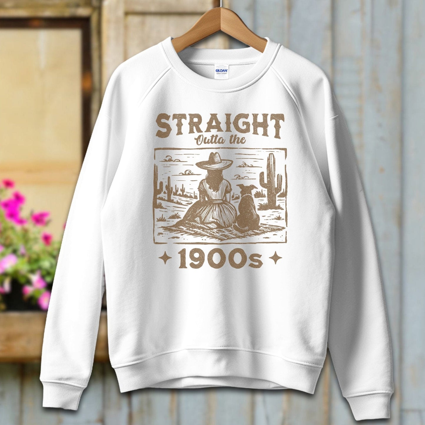 Physical Item Adult Sweatshirt / S / White Straight Outta the 1900s Girl Shirt