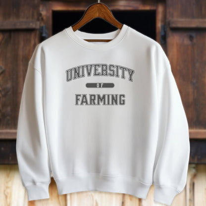 Physical Item Adult Sweatshirt / S / White University Of Farming Shirt