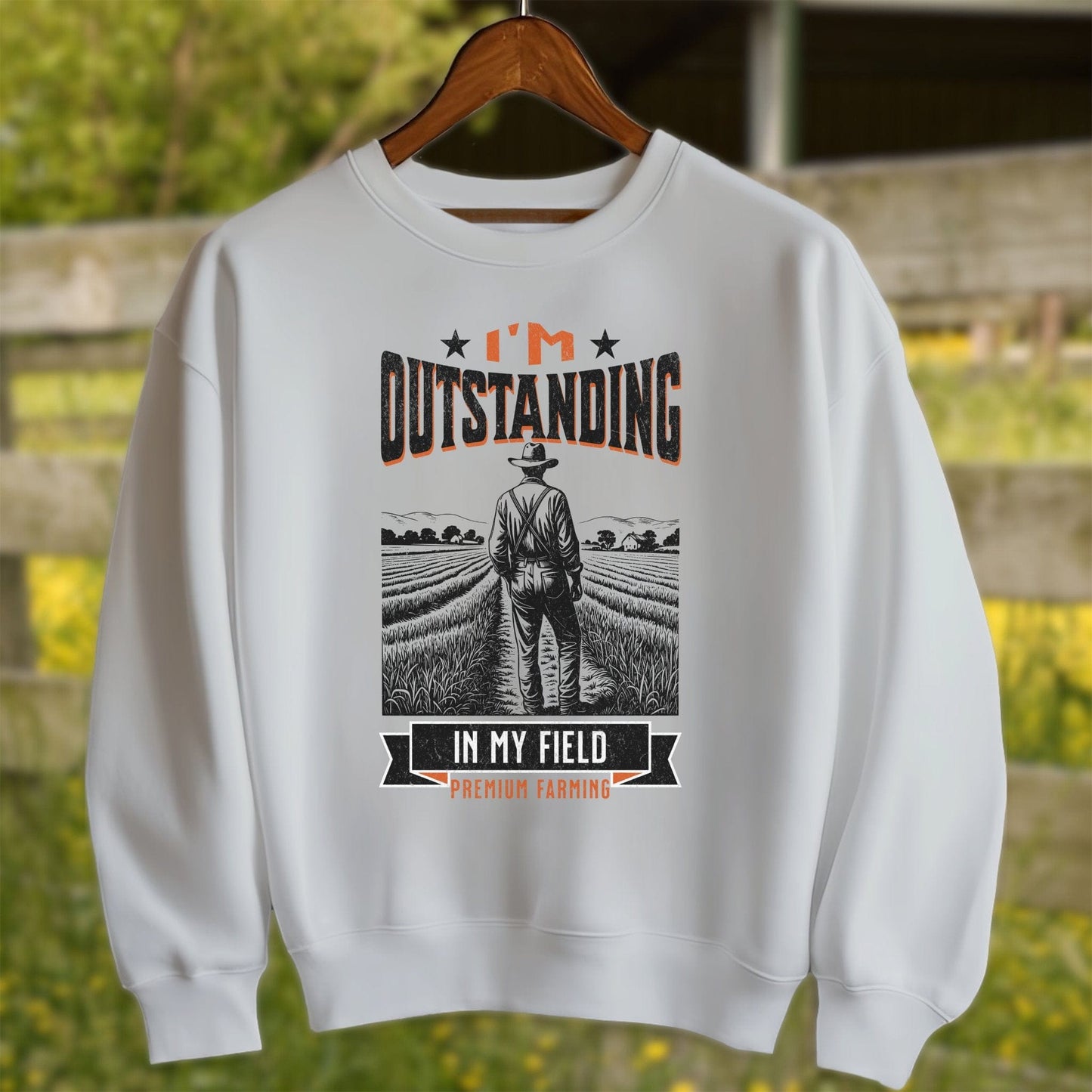 Physical Item Adult Sweatshirt / Sport Grey / S Outstanding in My Field Shirt