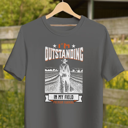 Physical Item Adult T-Shirt / Asphalt / XS Outstanding in My Field Shirt