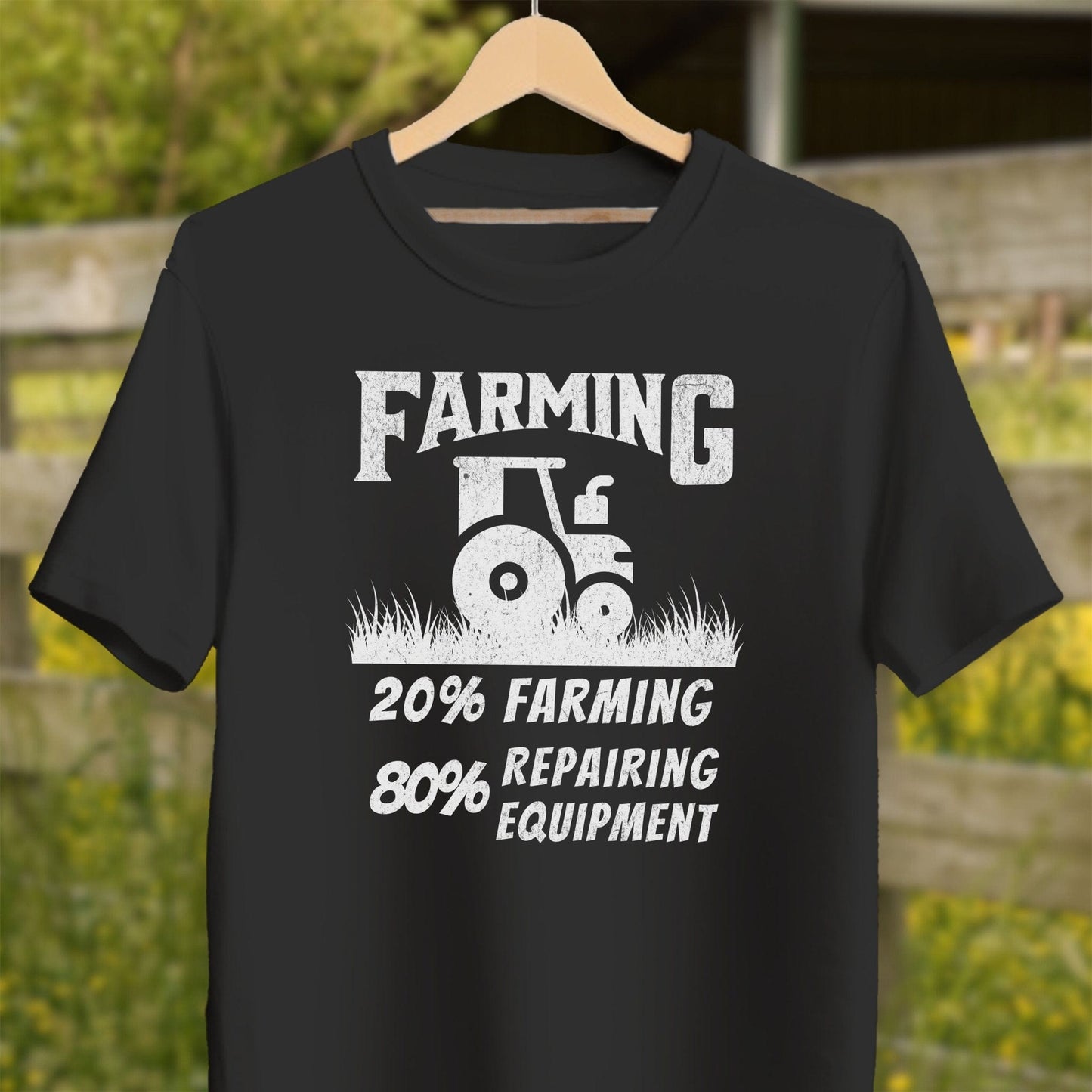 Physical Item Adult T-Shirt / Black / XS 20% Farming Shirt