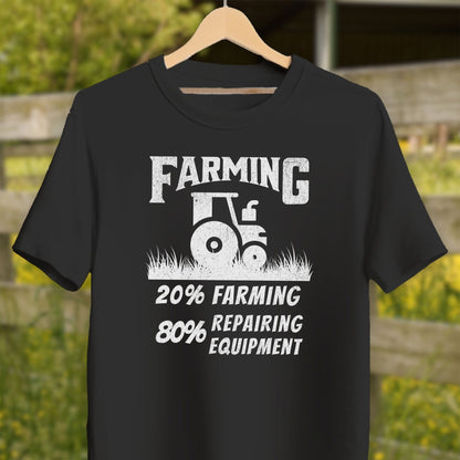 Physical Item Adult T-Shirt / Black / XS 20% Farming Shirt