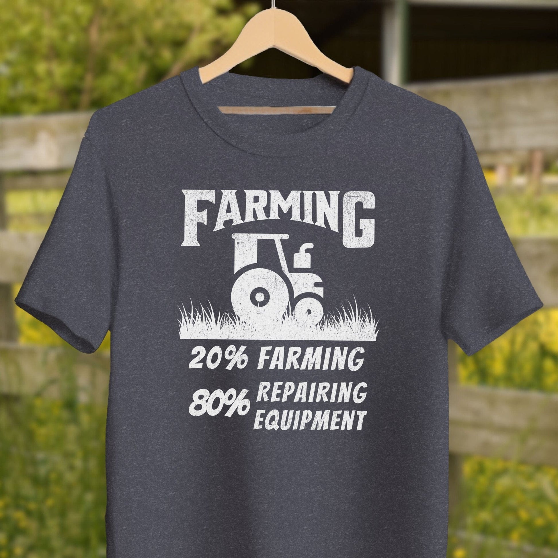 Physical Item Adult T-Shirt / Heather Navy / XS 20% Farming Shirt