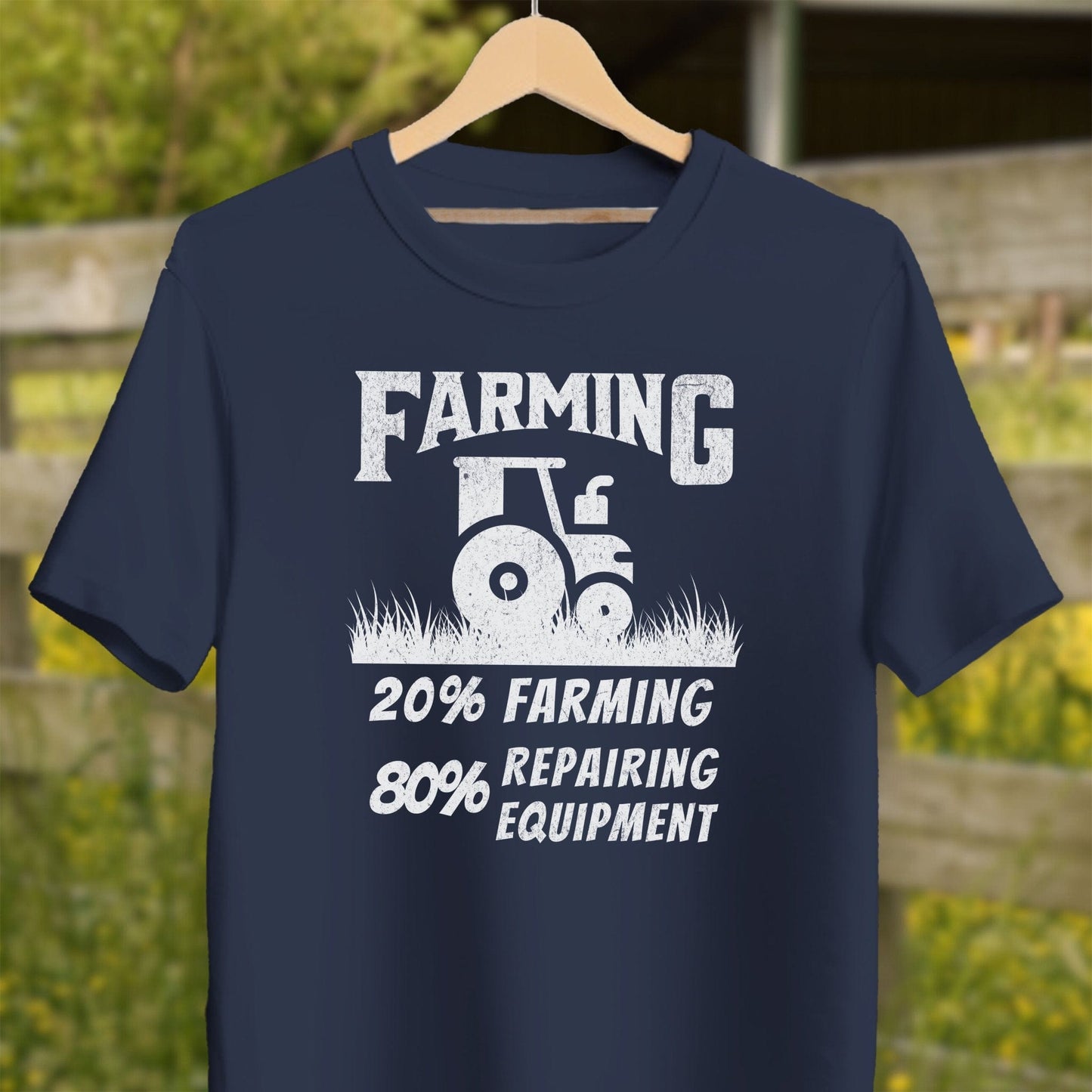 Physical Item Adult T-Shirt / Navy / XS 20% Farming Shirt