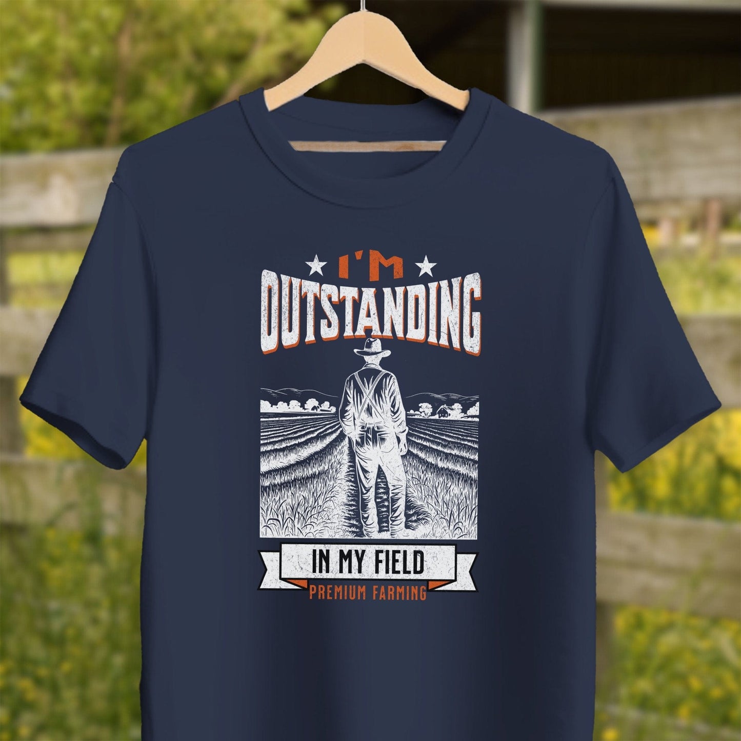 Physical Item Adult T-Shirt / Navy / XS Outstanding in My Field Shirt