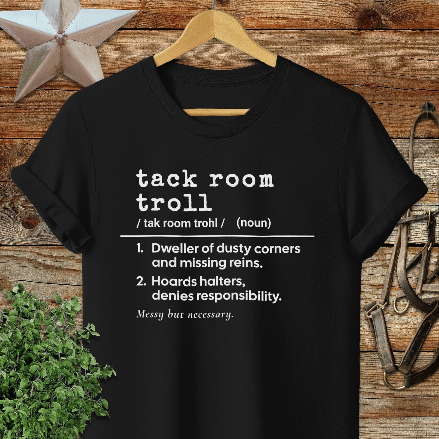 Physical Item Adult T-Shirt / S / Black Tack Room Troll Definition T-shirt