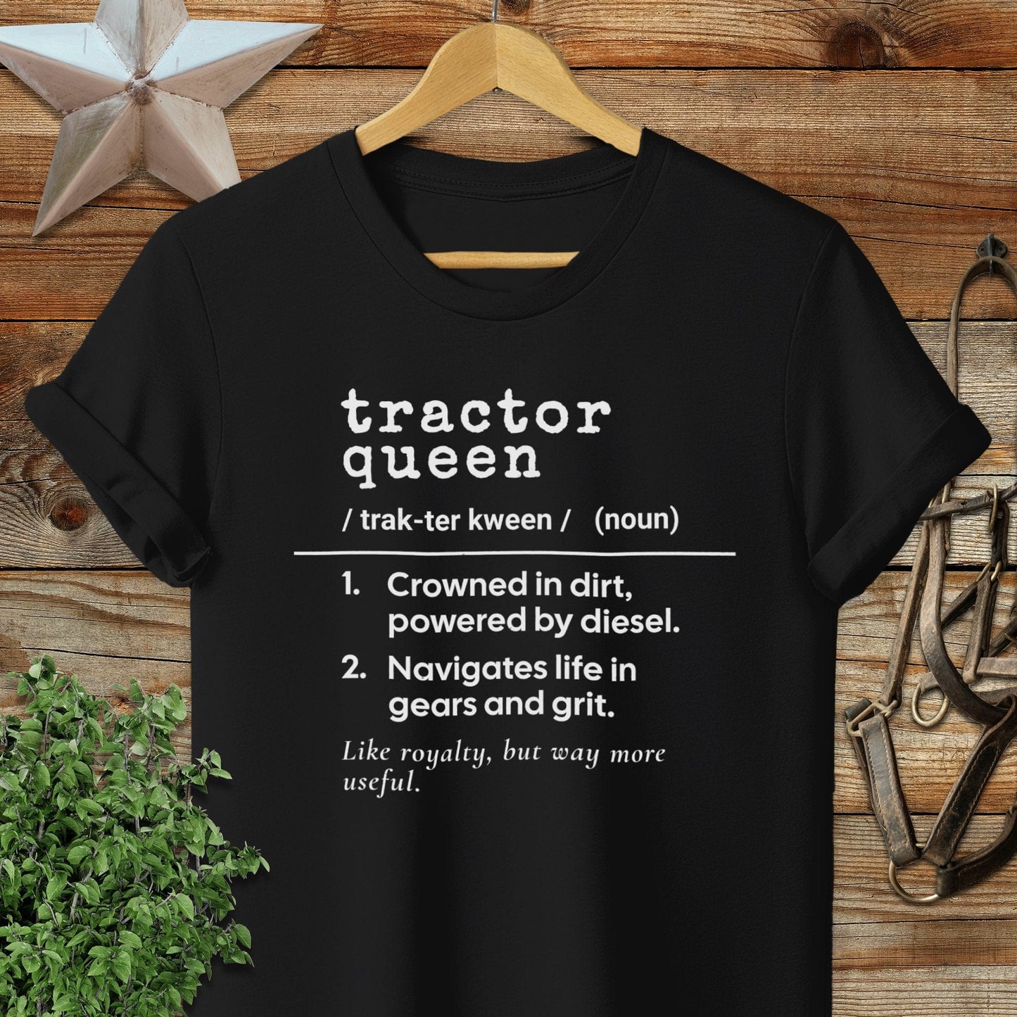 Physical Item Adult T-Shirt / S / Black Tractor Queen Definition T-shirt