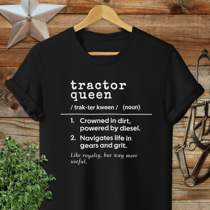 Physical Item Adult T-Shirt / S / Black Tractor Queen Definition T-shirt