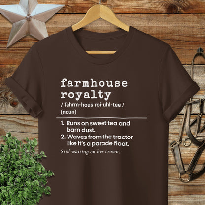 Physical Item Adult T-Shirt / S / Chocolate Farmhouse Royalty Definition T-shirt