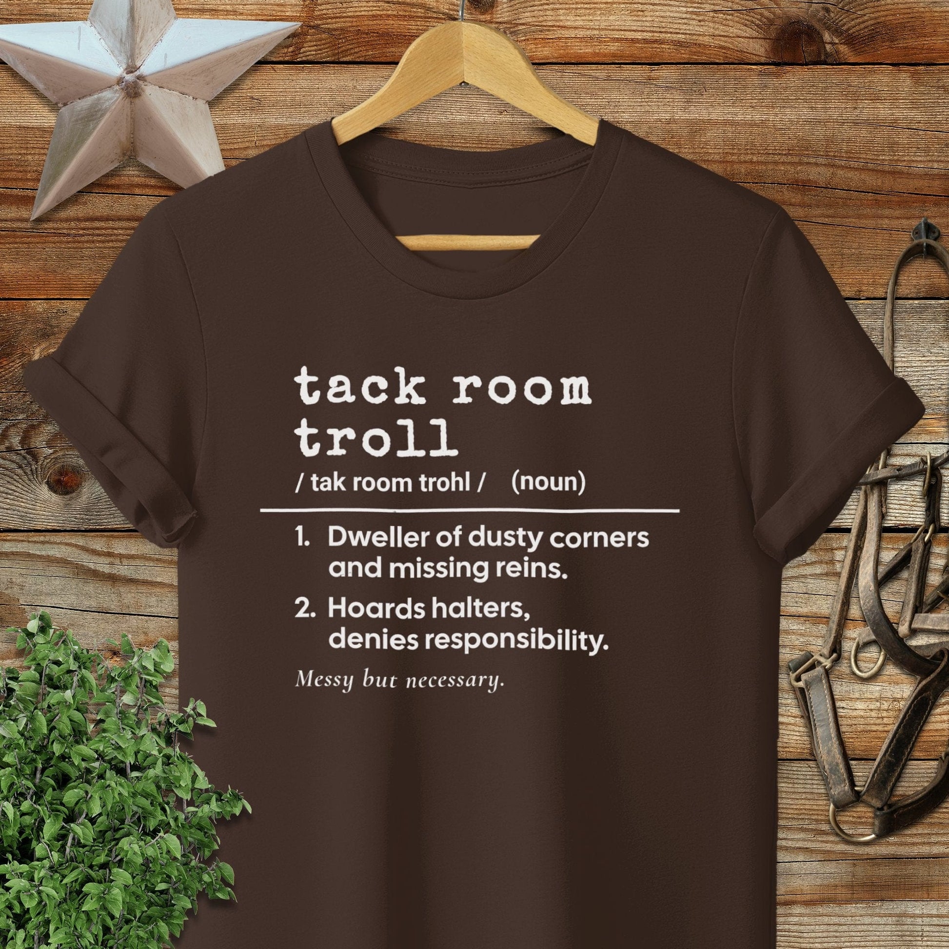 Physical Item Adult T-Shirt / S / Chocolate Tack Room Troll Definition T-shirt