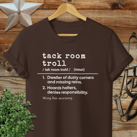 Physical Item Adult T-Shirt / S / Chocolate Tack Room Troll Definition T-shirt