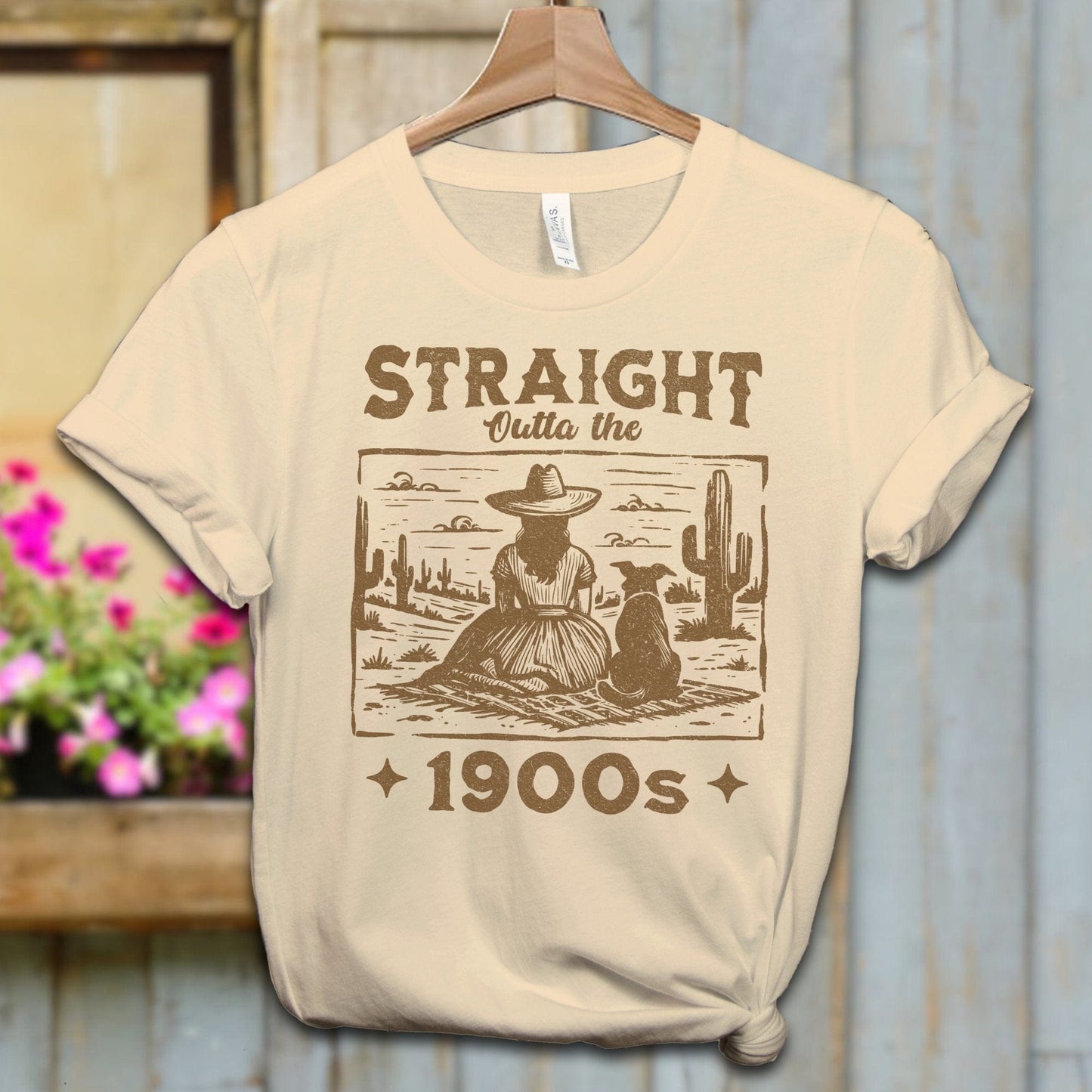 Physical Item Adult T-shirt / S / Cream Straight Outta the 1900s Girl Shirt