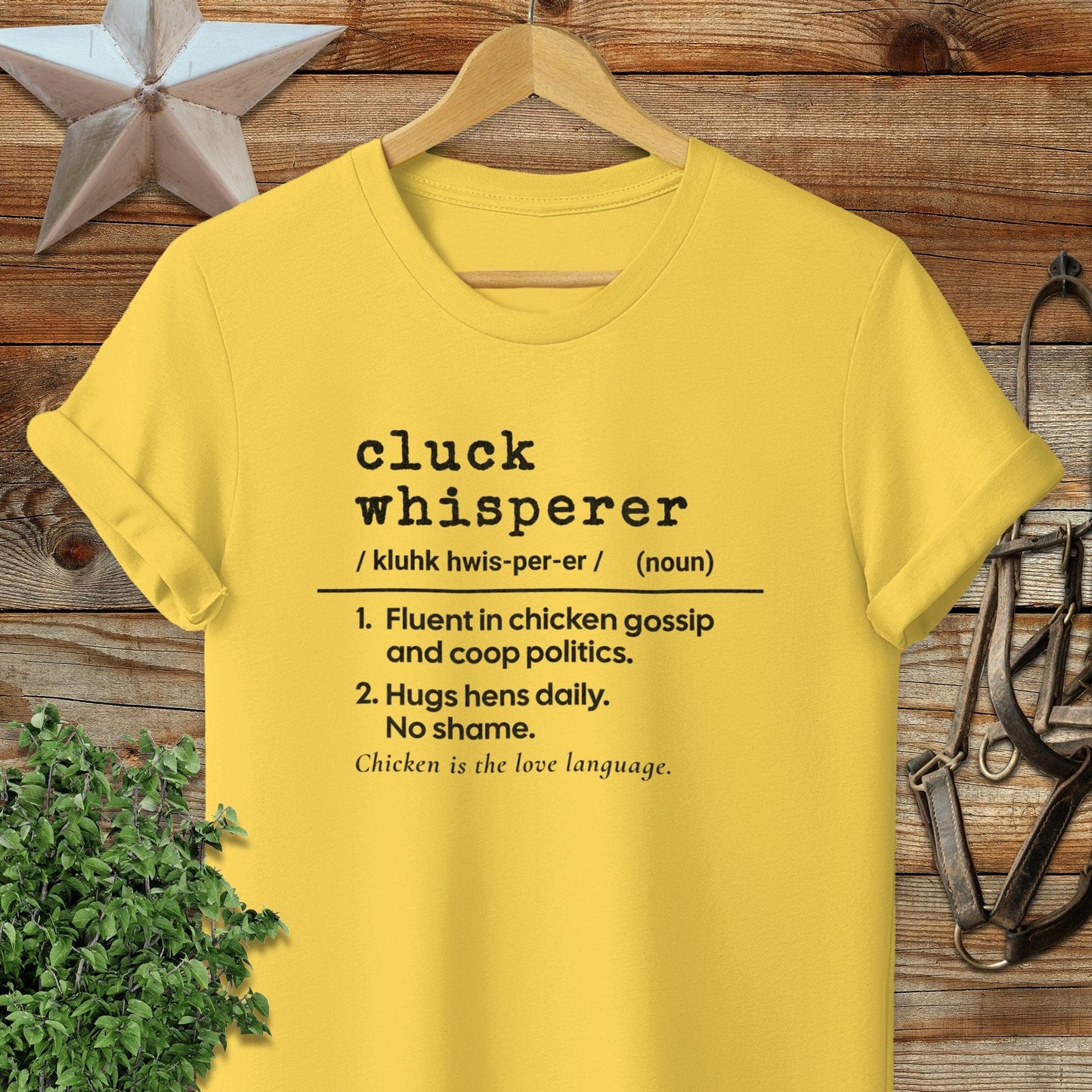 Physical Item Adult T-Shirt / S / Daisy Cluck Whisperer Definition T-shirt