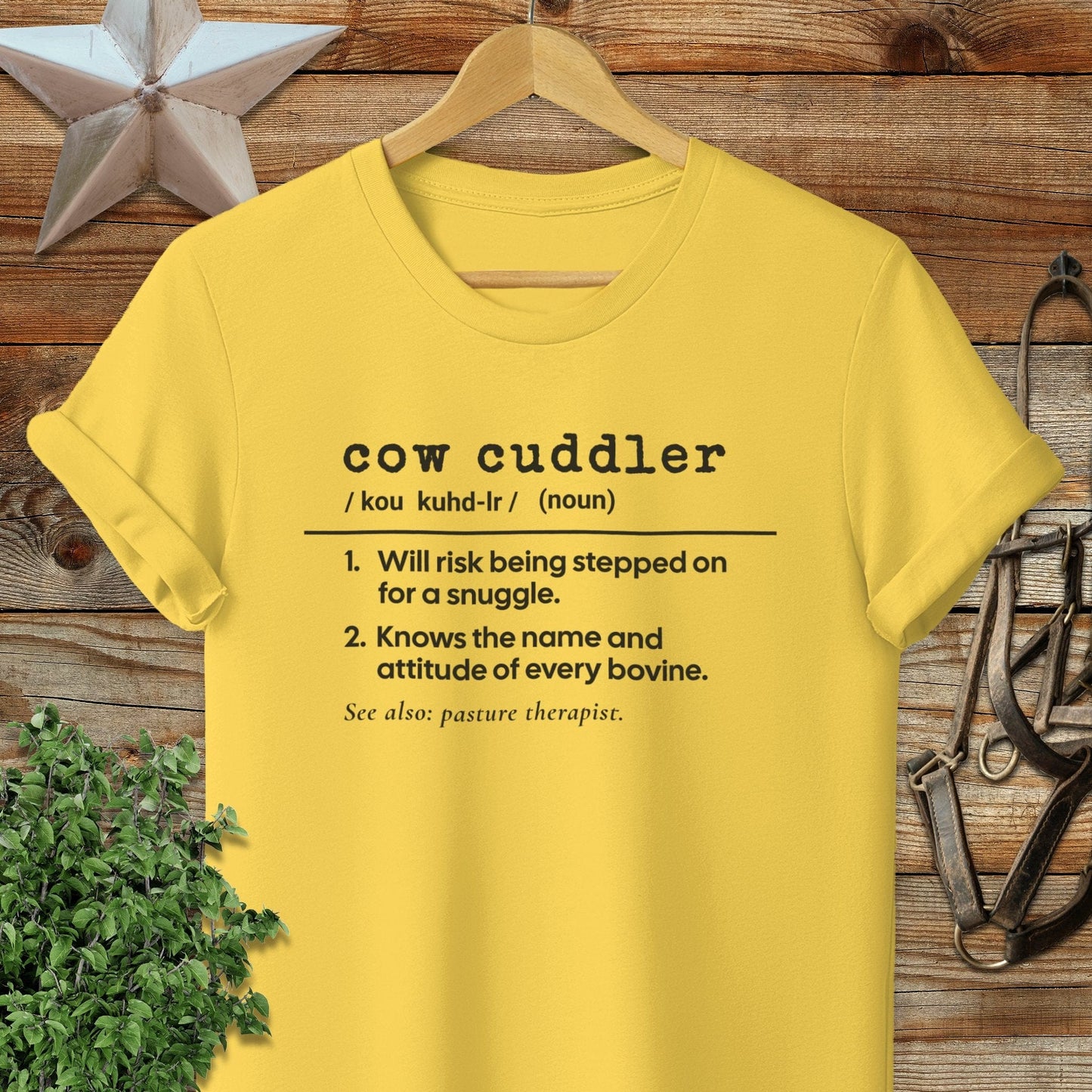 Physical Item Adult T-Shirt / S / Daisy Cow Cuddler Definition T-shirt