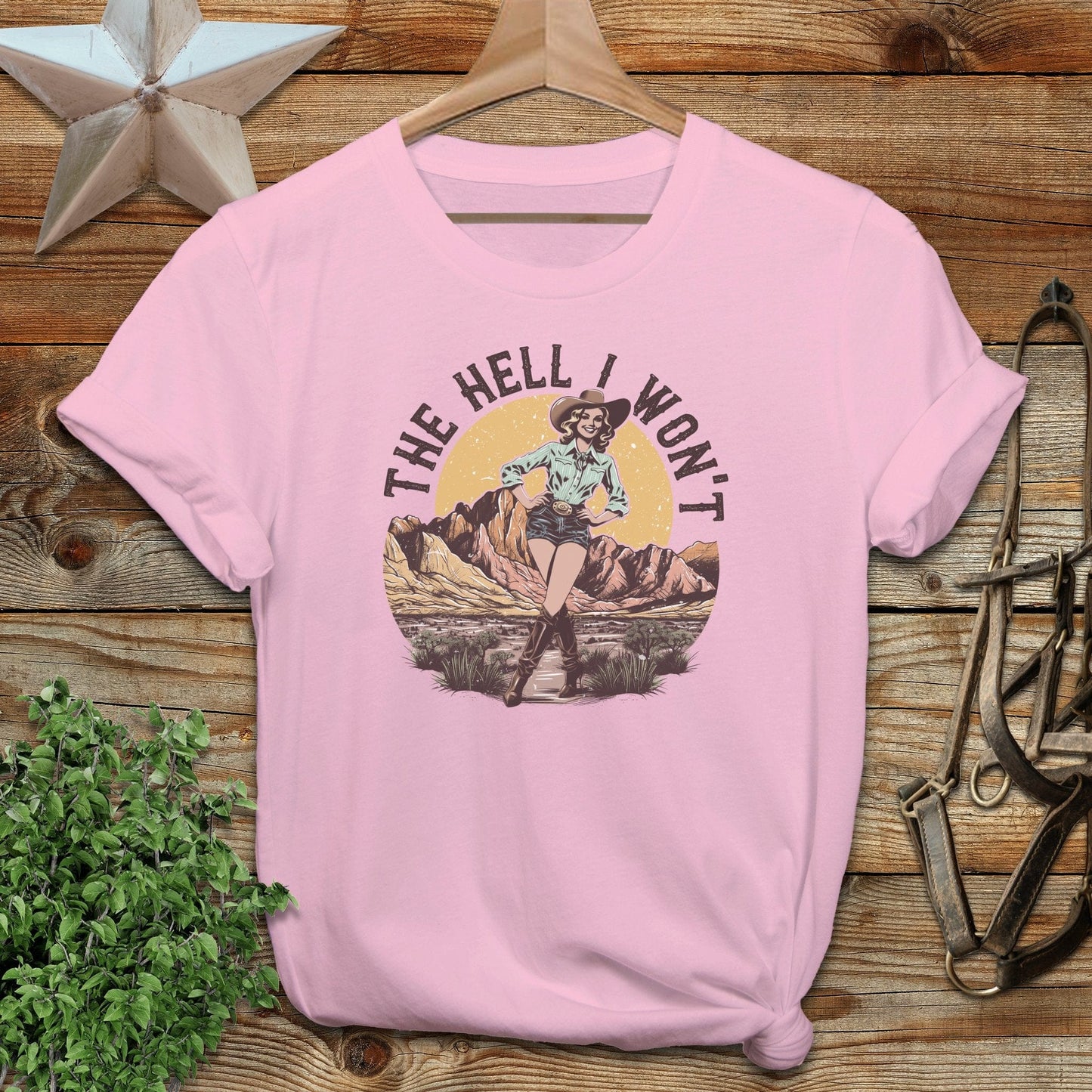 Physical Item Adult T-Shirt / S / Light Pink The Hell I Won't Shirt