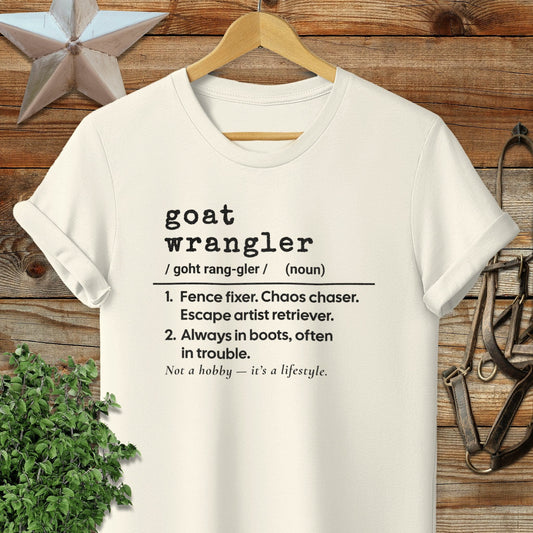 Physical Item Adult T-Shirt / S / Natural Goat Wrangler Definition T-shirt