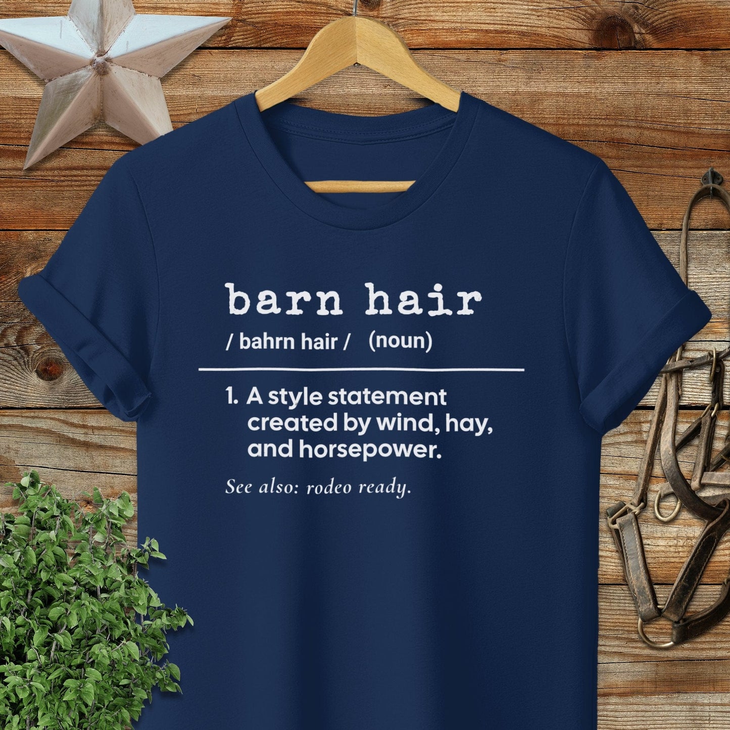 Physical Item Adult T-Shirt / S / Navy Barn Hair Definition T-shirt