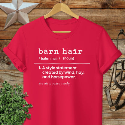 Physical Item Adult T-Shirt / S / Red Barn Hair Definition T-shirt