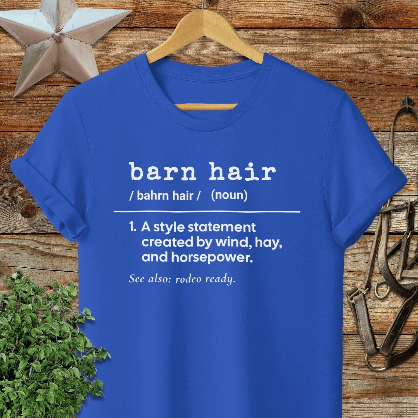 Physical Item Adult T-Shirt / S / Royal Barn Hair Definition T-shirt