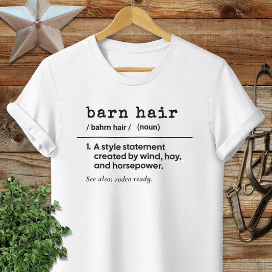Physical Item Adult T-Shirt / S / White Barn Hair Definition T-shirt