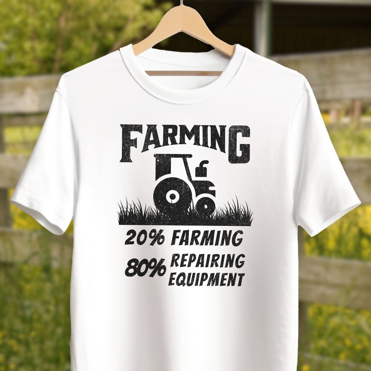 Physical Item Adult T-Shirt / White / XS 20% Farming Shirt