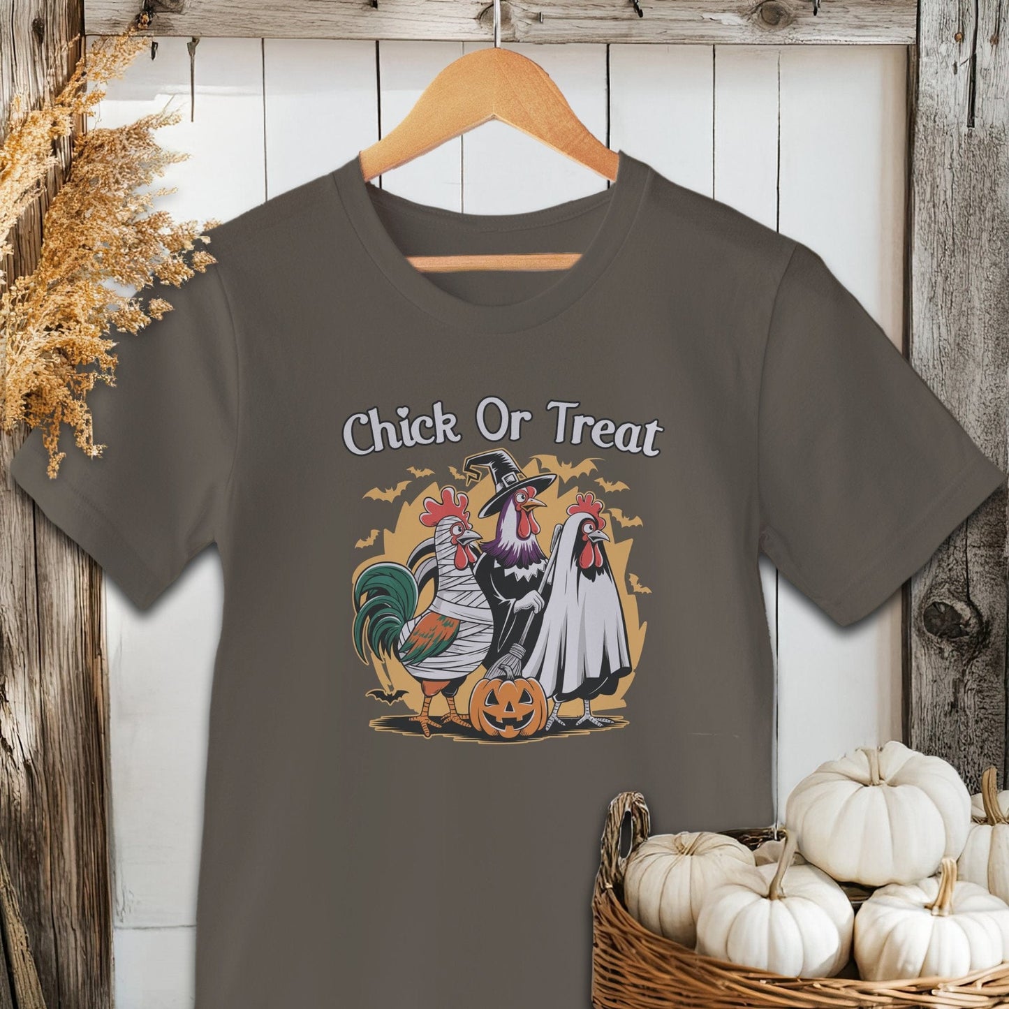 Physical Item Adult T-shirt / XS / Army Chick Or Treat Halloween Shirt