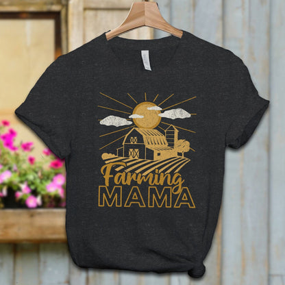 Physical Item Adult T-shirt / XS / Black Heather Farming Mama Shirt