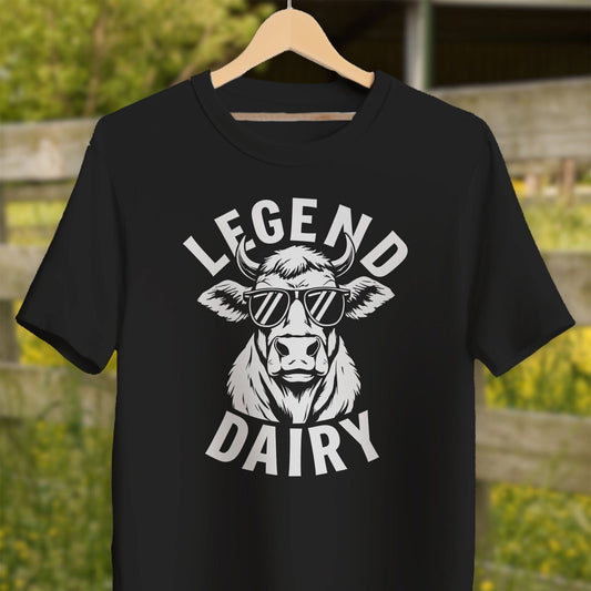 Physical Item Adult T-Shirt / XS / Black Legend Dairy Shirt