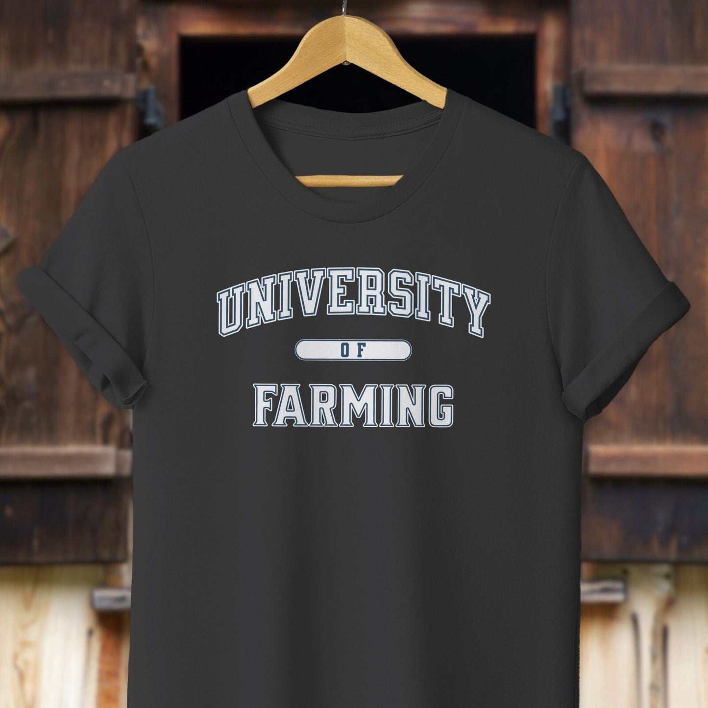 Physical Item Adult T-Shirt / XS / Black University Of Farming Shirt