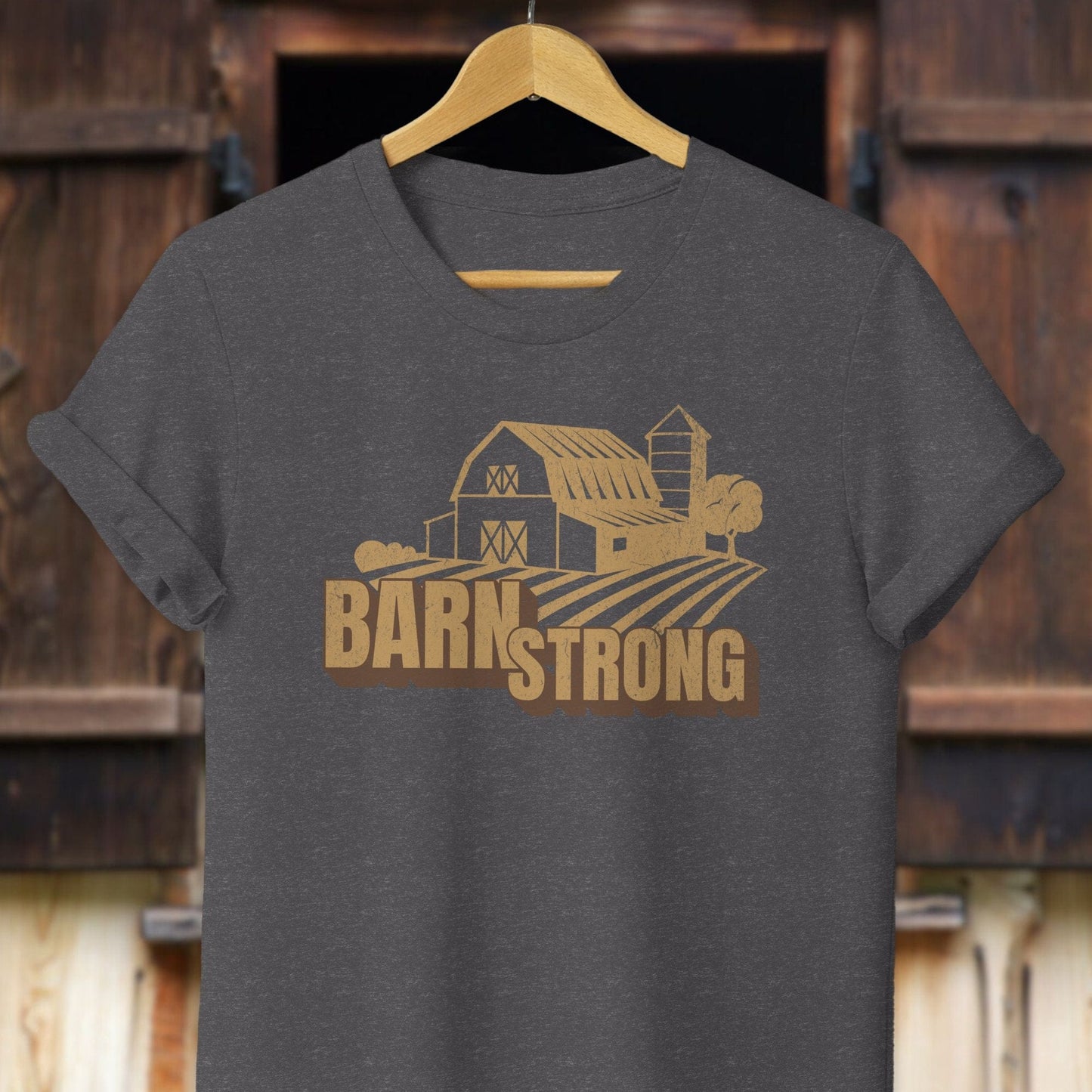 Physical Item Adult T-Shirt / XS / Dark Grey Heather Barn Strong Shirt