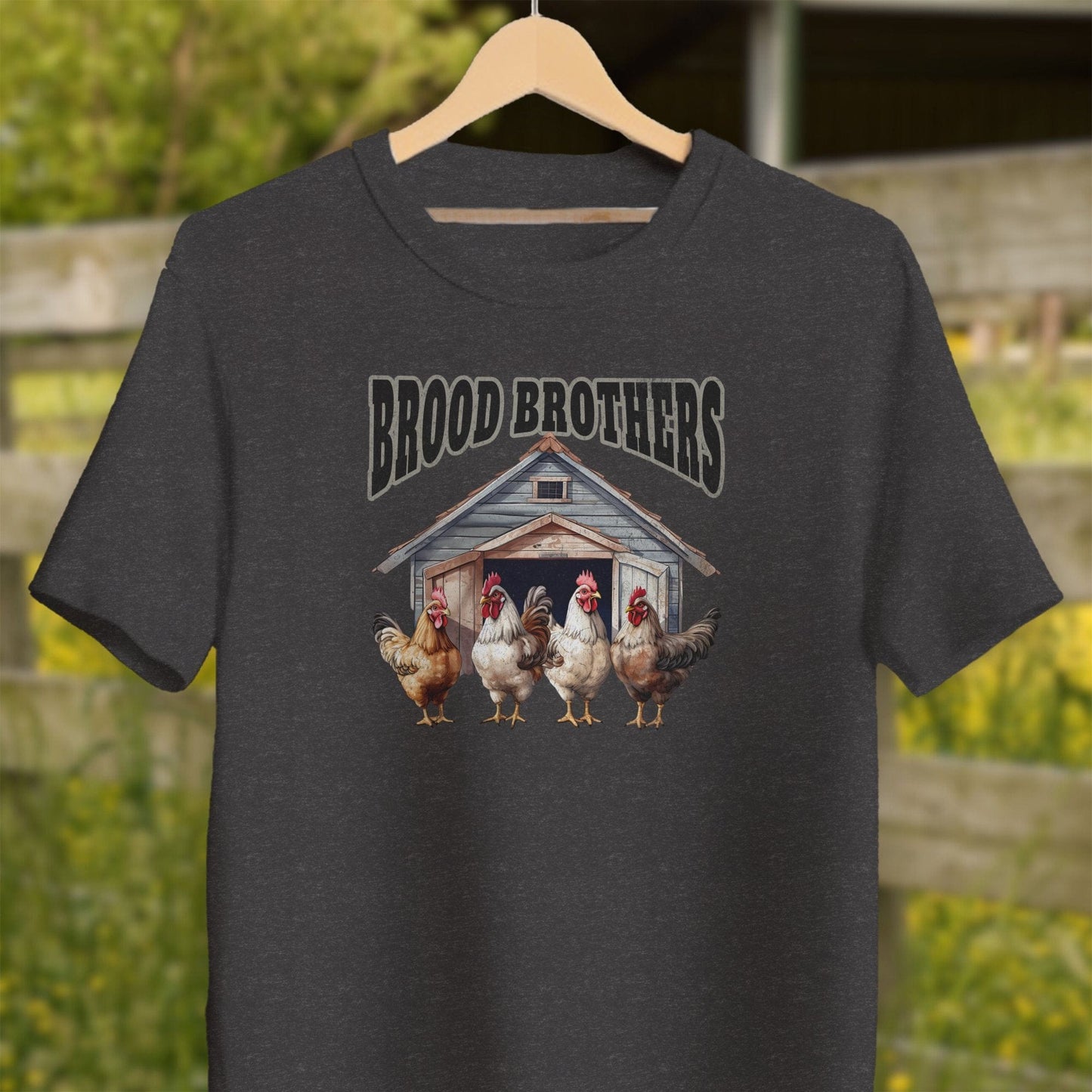 Physical Item Adult T-Shirt / XS / Dark Grey Heather Brood Brothers Shirt