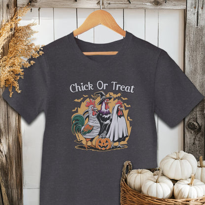 Physical Item Adult T-shirt / XS / Dark Grey Heather Chick Or Treat Halloween Shirt