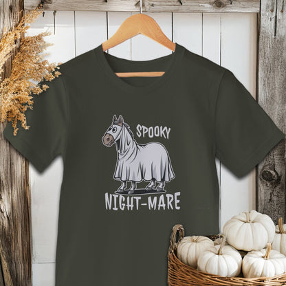 Physical Item Adult T-shirt / XS / Dark Olive Spooky Nightmare Halloween Shirt