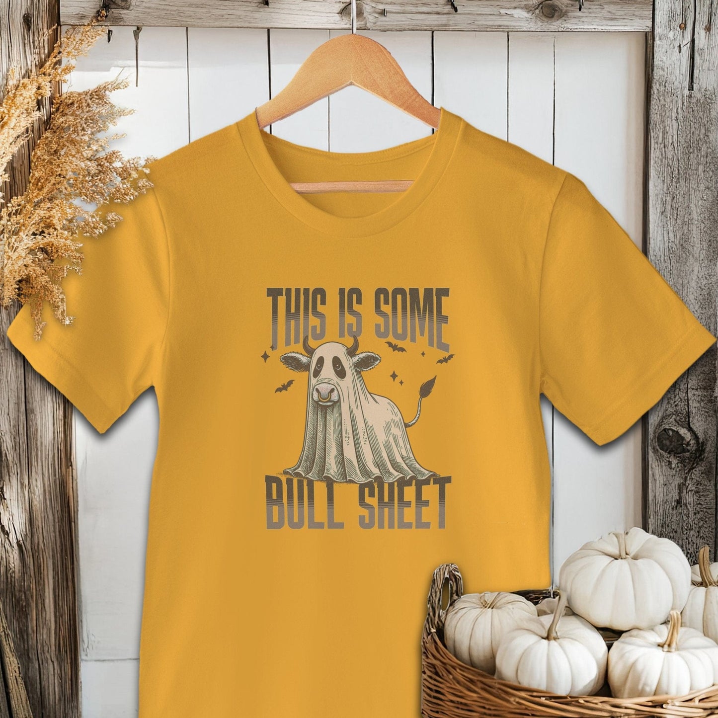 Physical Item Adult T-shirt / XS / Gold Bull Sheet Halloween Shirt