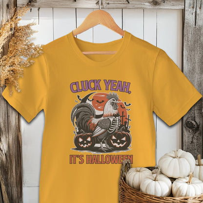 Physical Item Adult T-shirt / XS / Gold Cluck Yeah It's Halloween Shirt