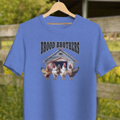 Physical Item Adult T-Shirt / XS / Heather Columbia Blue Brood Brothers Shirt