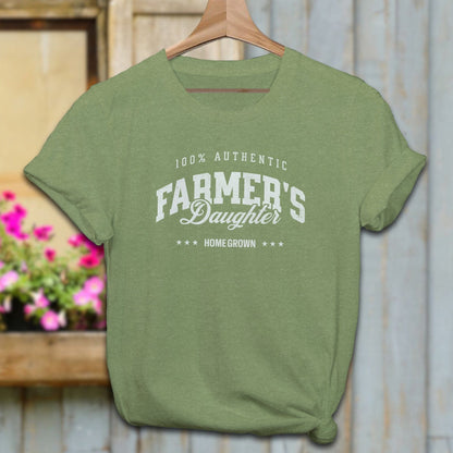 Physical Item Adult T-Shirt / XS / Heather Green 100% Authentic Farmers Daughter Shirt