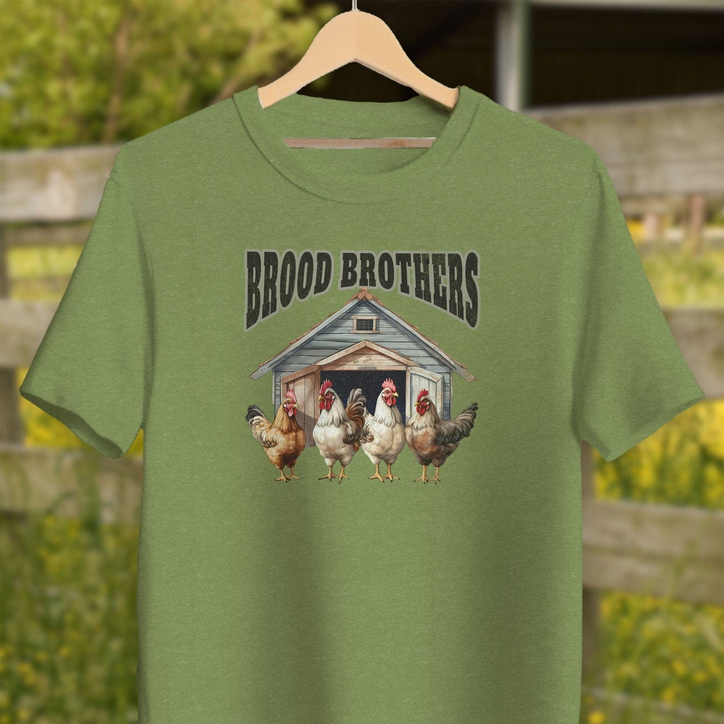 Physical Item Adult T-Shirt / XS / Heather Green Brood Brothers Shirt