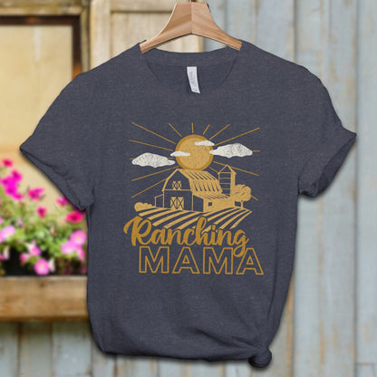 Physical Item Adult T-shirt / XS / Heather Navy Ranching Mama Shirt