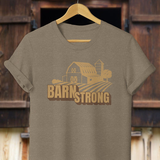 Physical Item Adult T-Shirt / XS / Heather Olive Barn Strong Shirt