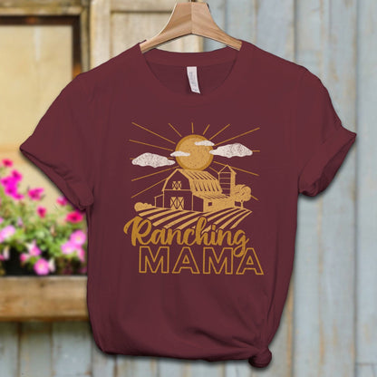 Physical Item Adult T-shirt / XS / Maroon Ranching Mama Shirt