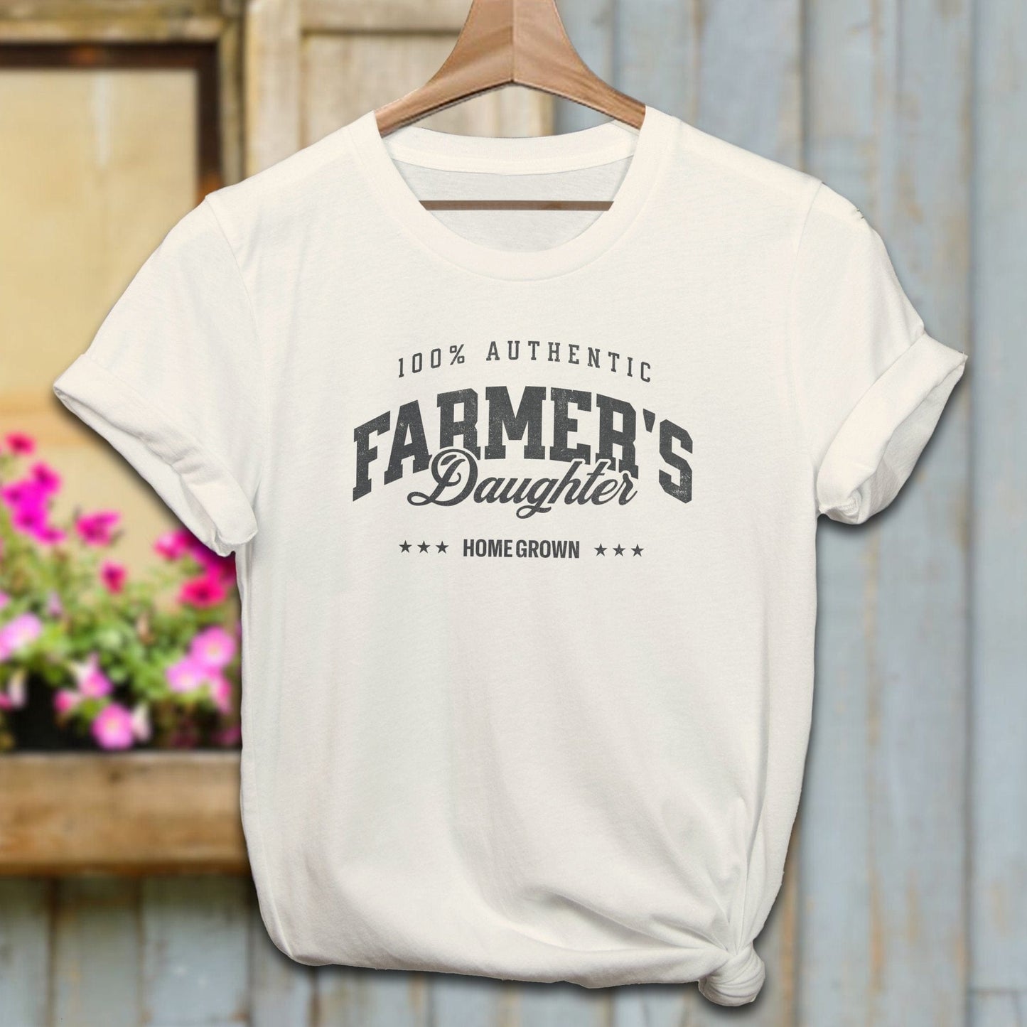 Physical Item Adult T-Shirt / XS / Natural 100% Authentic Farmers Daughter Shirt