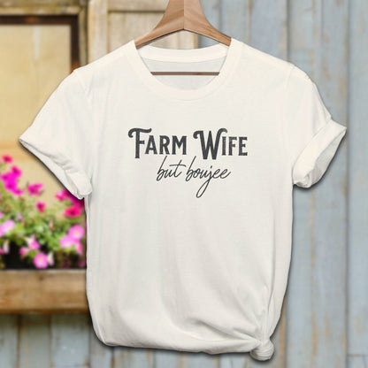 Physical Item Adult T-Shirt / XS / Natural Farm Wife but Boujee Shirt