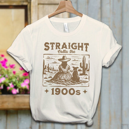 Physical Item Adult T-shirt / XS / Natural Straight Outta the 1900s Girl Shirt