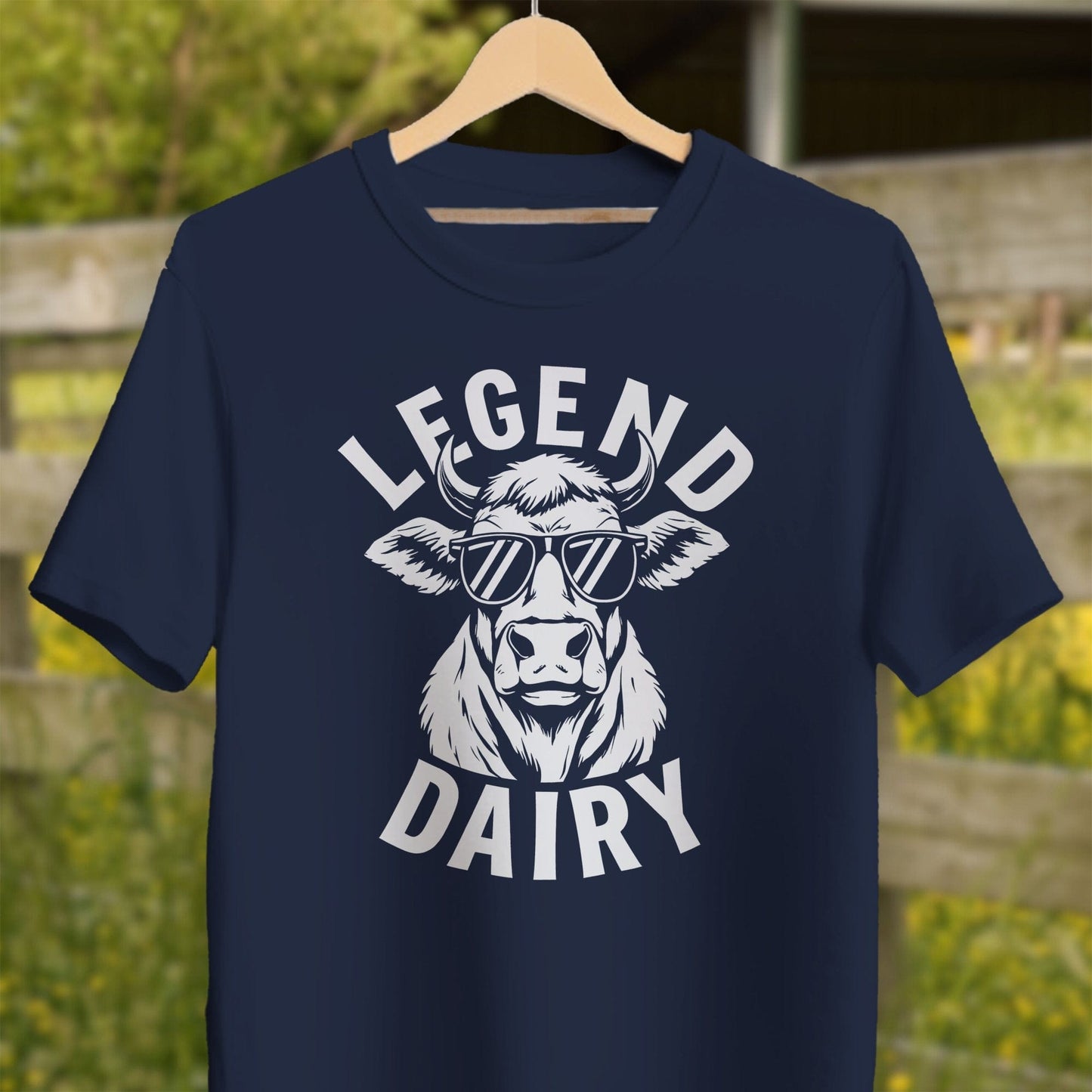 Physical Item Adult T-Shirt / XS / Navy Legend Dairy Shirt