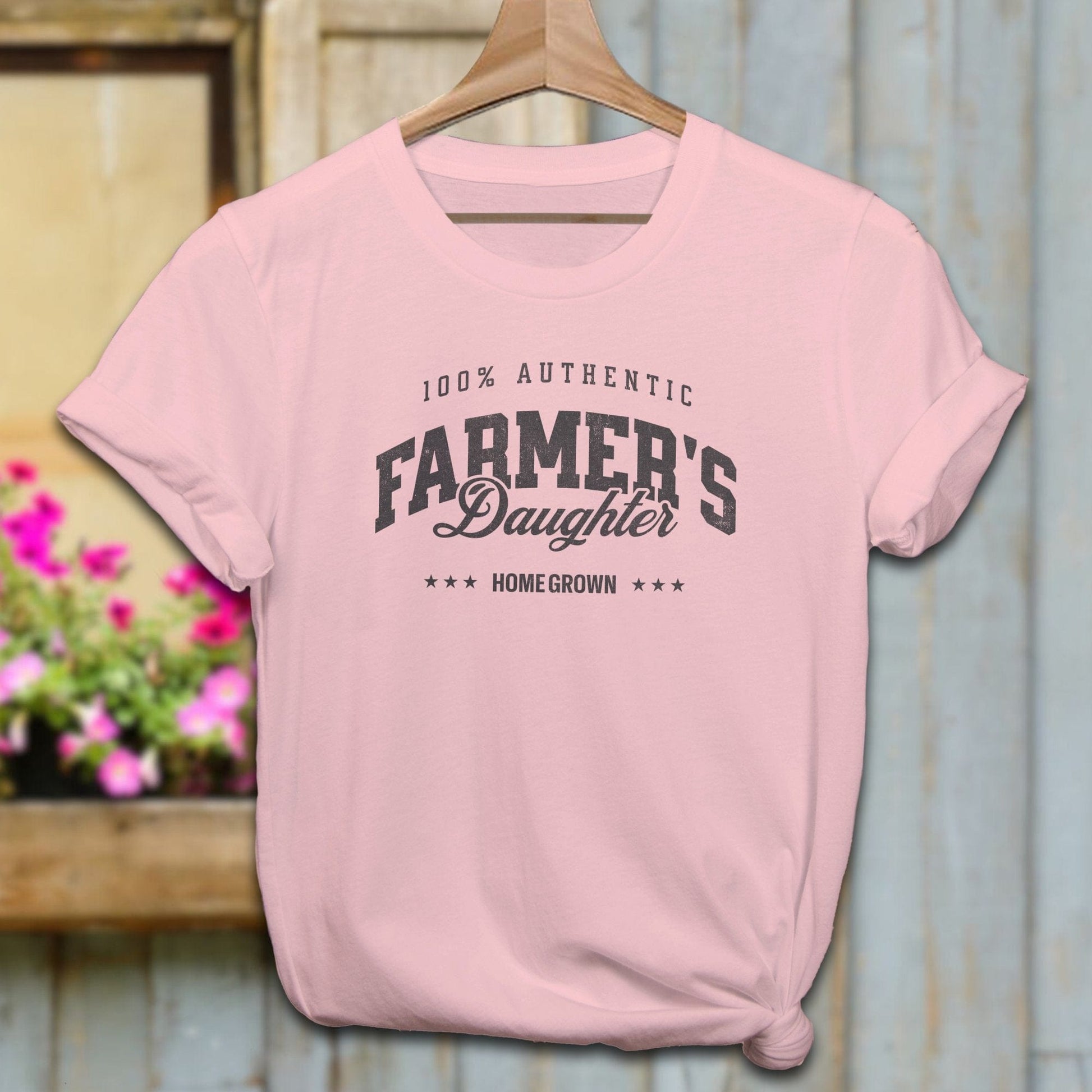 Physical Item Adult T-Shirt / XS / Pink 100% Authentic Farmers Daughter Shirt