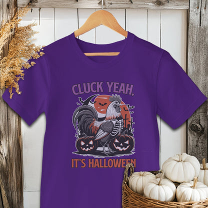 Physical Item Adult T-shirt / XS / Team Purple Cluck Yeah It's Halloween Shirt