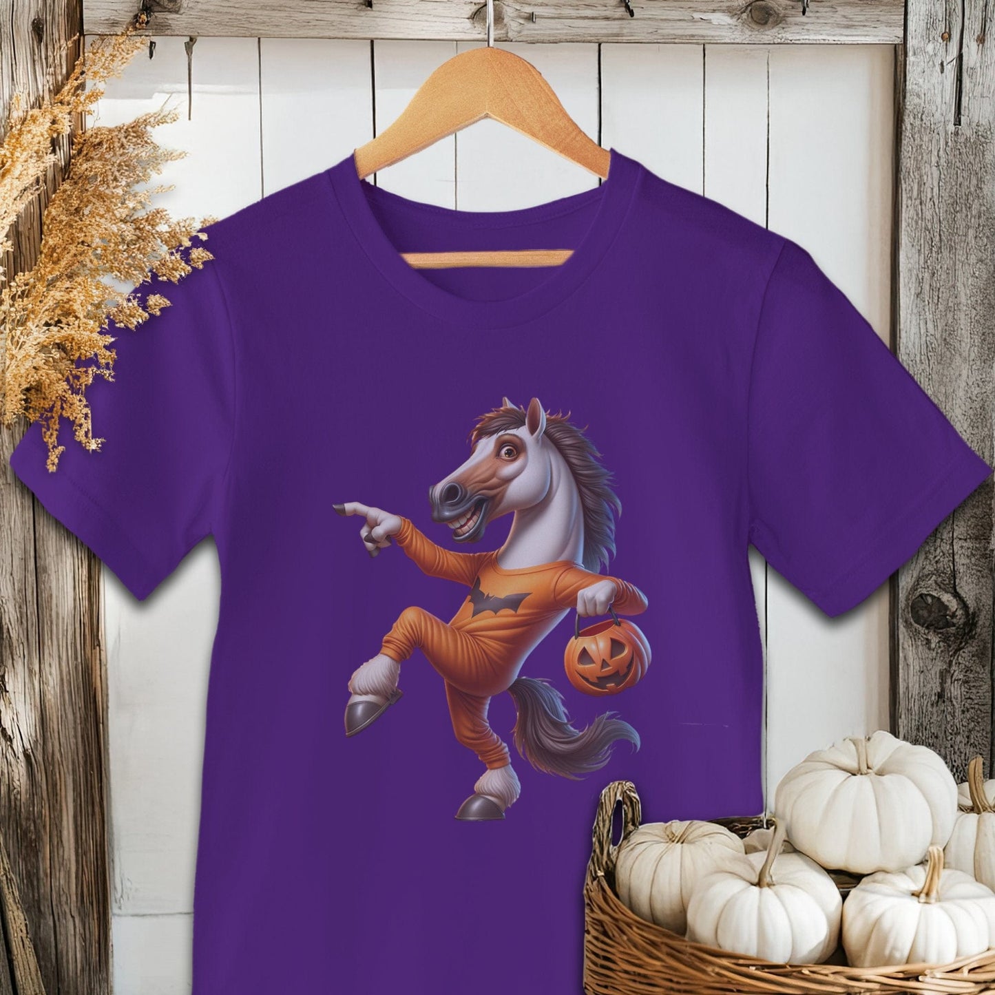 Physical Item Adult T-shirt / XS / Team Purple Halloween Horse Shirt