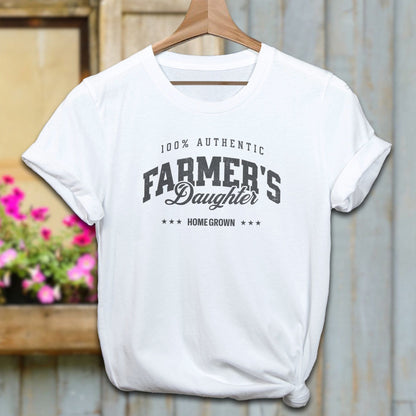 Physical Item Adult T-Shirt / XS / White 100% Authentic Farmers Daughter Shirt